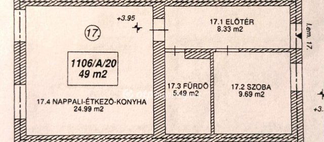 Eladó téglalakás, Szolnokon 58.8 M Ft, 1+1 szobás