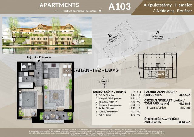 Eladó téglalakás, Veresegyházon 77.58 M Ft, 2 szobás