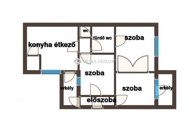 Eladó téglalakás, Pécsett 67.9 M Ft, 3 szobás