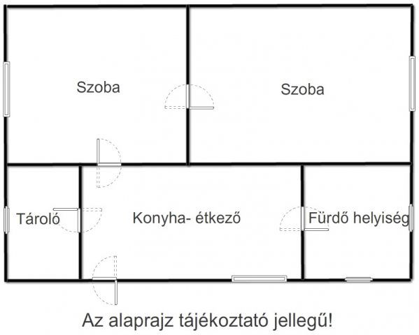 Eladó családi ház, Balotaszálláson 8.9 M Ft, 2 szobás