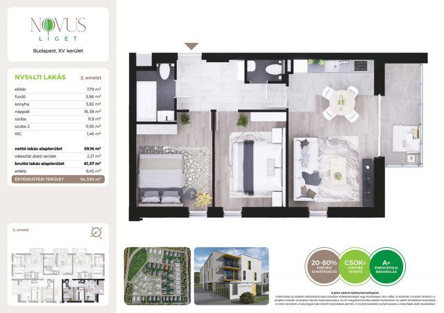 Eladó téglalakás, Budapesten, XV. kerületben, Kékszilva utcában