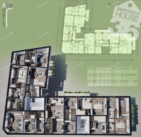 Eladó téglalakás, Kecskeméten 113.9 M Ft, 3 szobás