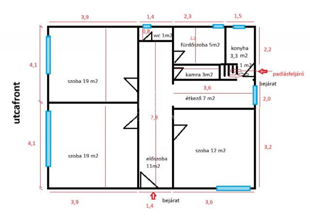 Eladó családi ház, Etyeken 69.99 M Ft, 6 szobás