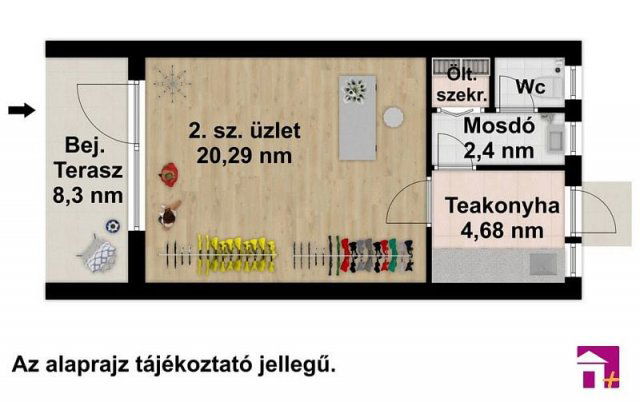 Kiadó üzlethelyiség, Érden 160 E Ft / hó / költözzbe.hu