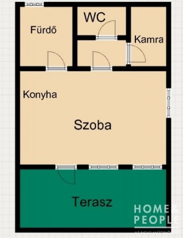 Eladó téglalakás, Szegeden 46.5 M Ft, 1 szobás