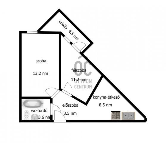 Eladó téglalakás, Kisvárdán 25.9 M Ft, 2 szobás