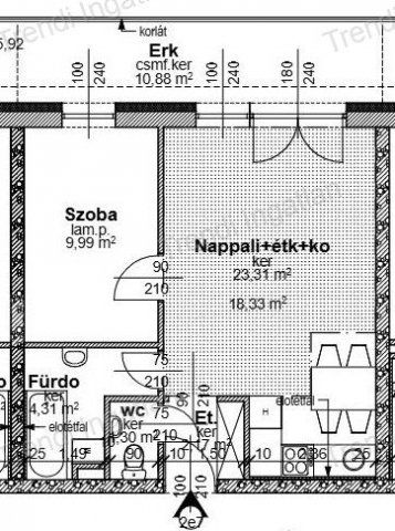 Eladó téglalakás, Győrött 41.99 M Ft, 2 szobás