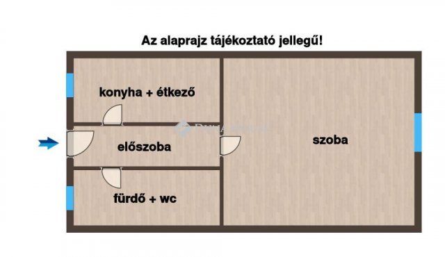 Eladó téglalakás, Győrött 36.9 M Ft, 1 szobás