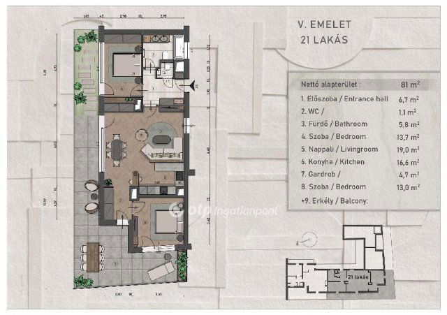 Eladó téglalakás, Budapesten, XIII. kerületben 149.51 M Ft