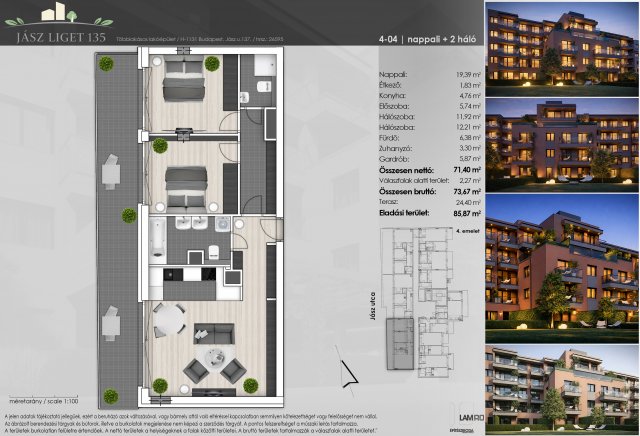 Eladó téglalakás, Budapesten, XIII. kerületben, Jász utcában