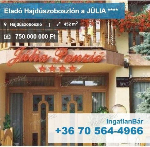 Eladó hotel, Hajdúszoboszlón, Hőforrás utcában 700 M Ft