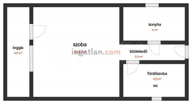 Eladó téglalakás, Miskolcon 29.9 M Ft, 2 szobás