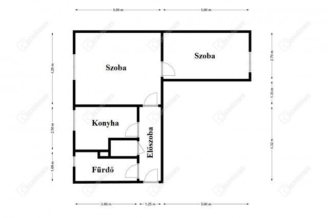Eladó téglalakás, Miskolcon 26.4 M Ft, 2 szobás