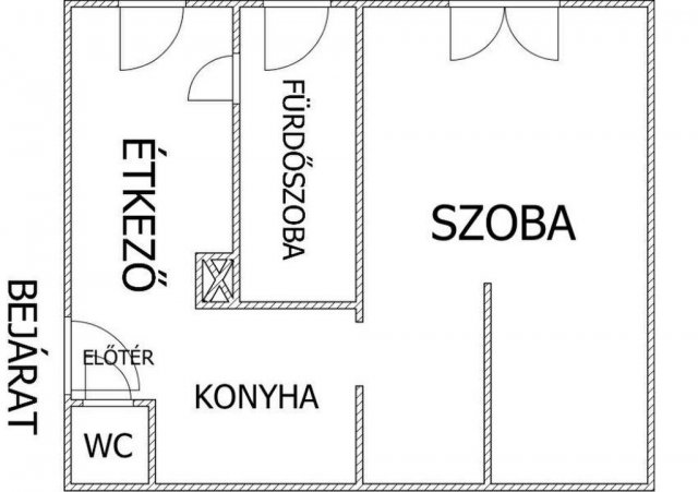 Eladó téglalakás, Egerben 37 M Ft, 1 szobás
