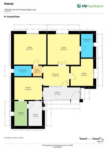 Eladó családi ház, Pápán 89.9 M Ft, 3 szobás