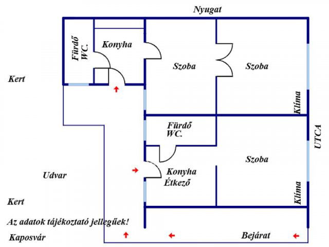 Eladó téglalakás, Kaposváron 41 M Ft, 3 szobás