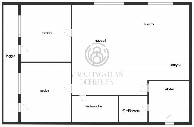 Kiadó téglalakás, albérlet, Debrecenben 360 E Ft / hó, 3 szobás