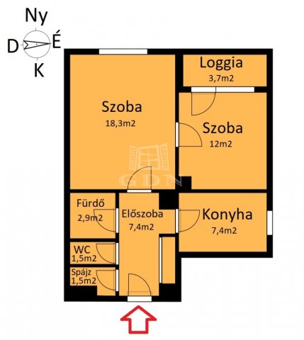 Kiadó téglalakás, albérlet, Miskolcon 150 E Ft / hó, 2 szobás