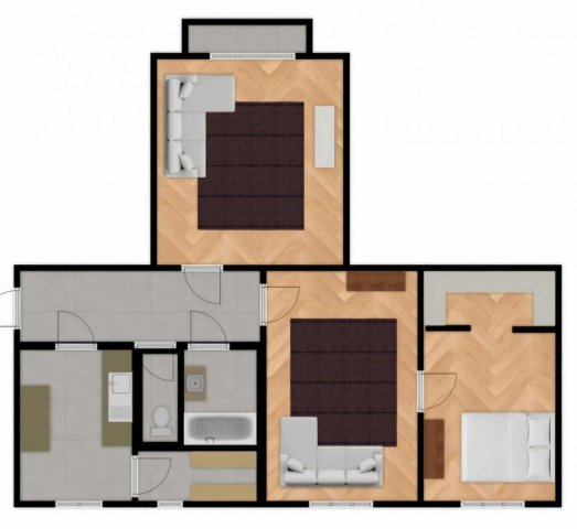 Eladó téglalakás, Tatabányán 52.5 M Ft, 3 szobás