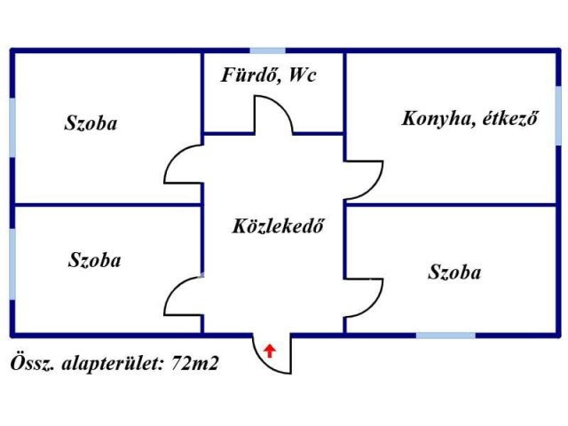 Eladó családi ház, Vissen 7.2 M Ft, 3 szobás