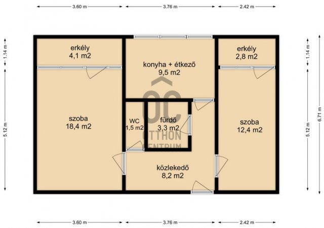 Eladó panellakás, Nagykanizsán 28.5 M Ft, 2 szobás