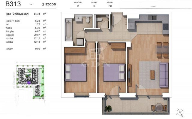 Eladó téglalakás, Budapesten, XIV. kerületben 106.08 M Ft