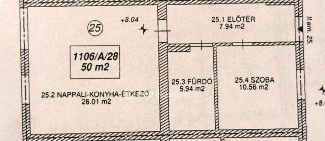 Eladó téglalakás, Szolnokon 57.5 M Ft, 1+1 szobás