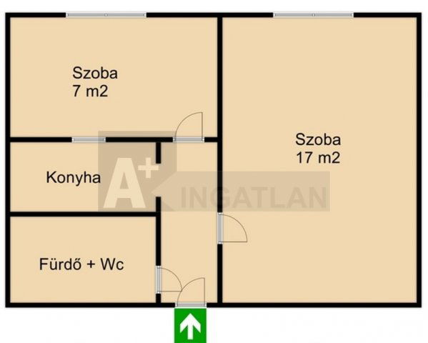 Eladó panellakás, Szegeden 35.9 M Ft, 2 szobás