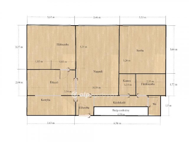 Eladó téglalakás, Ózdon 17 M Ft, 3 szobás