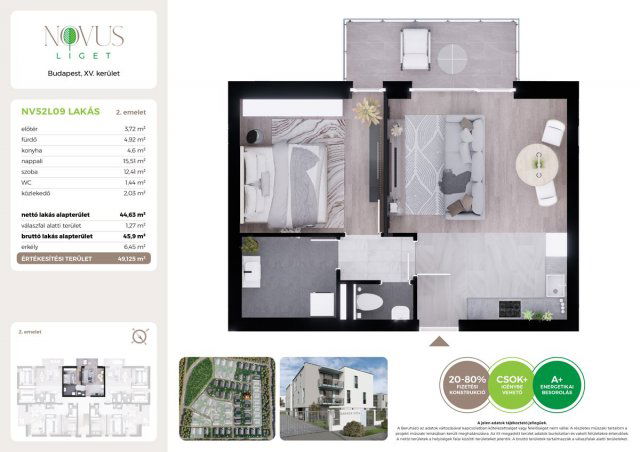 Eladó téglalakás, Budapesten, XV. kerületben, Kékszilva utcában