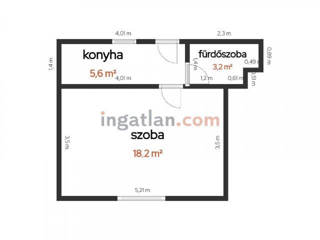 Eladó téglalakás, Hódmezővásárhelyen 17.9 M Ft, 1 szobás