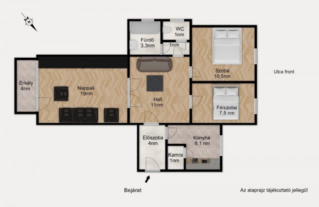 Eladó panellakás, Budapesten, IX. kerületben 79 M Ft, 2+1 szobás