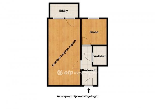 Eladó téglalakás, Balmazújvárosban 44.49 M Ft, 1+1 szobás