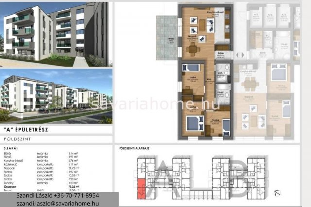 Eladó téglalakás, Szombathelyen 74.9 M Ft, 4 szobás