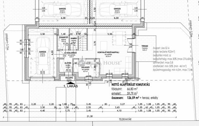 Eladó ikerház, Vecsésen 125 M Ft, 4+1 szobás
