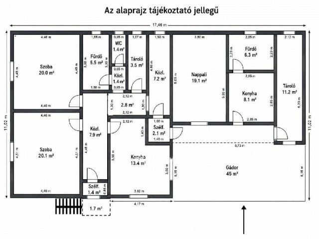 Eladó családi ház, Agyagosszergényben 65 M Ft, 3 szobás