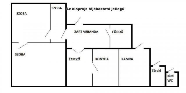 Eladó családi ház, Szalkszentmártonon 17 M Ft, 2 szobás