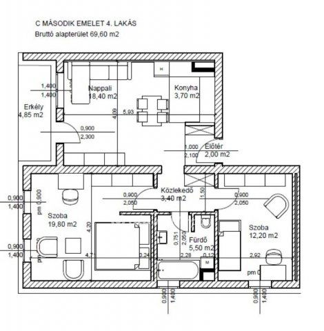 Eladó téglalakás, Bicskén 78 M Ft, 3 szobás