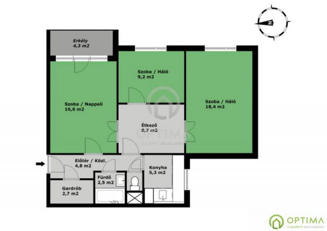 Eladó panellakás, Budapesten, IV. kerületben 79.5 M Ft, 3 szobás