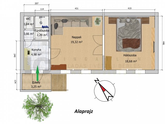 Kiadó téglalakás, albérlet, Szegeden, Mars téren 140 E Ft / hó