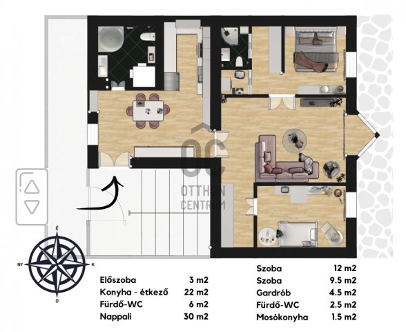 Eladó téglalakás, Budapesten, V. kerületben 219.9 M Ft, 3 szobás