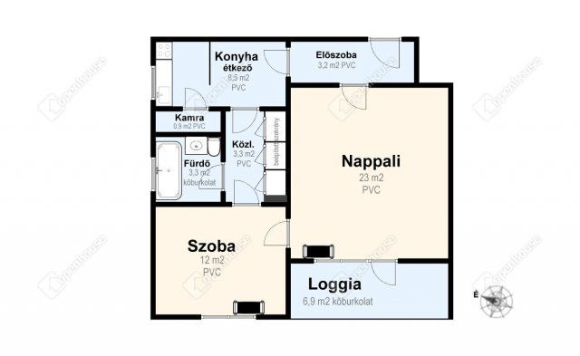 Eladó panellakás, Miskolcon 26.9 M Ft, 2 szobás