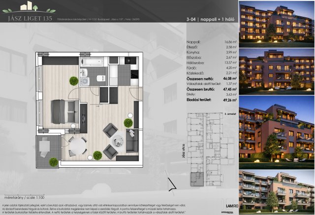 Eladó téglalakás, Budapesten, XIII. kerületben, Jász utcában