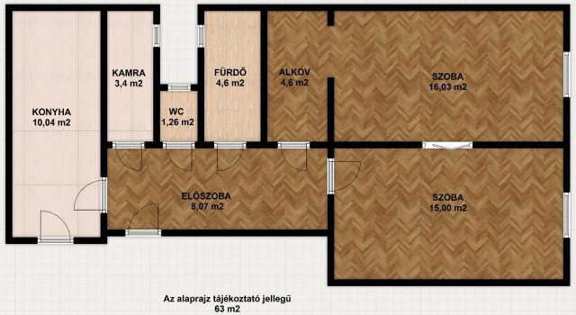 Eladó téglalakás, Budapesten, VI. kerületben 81.9 M Ft, 2 szobás