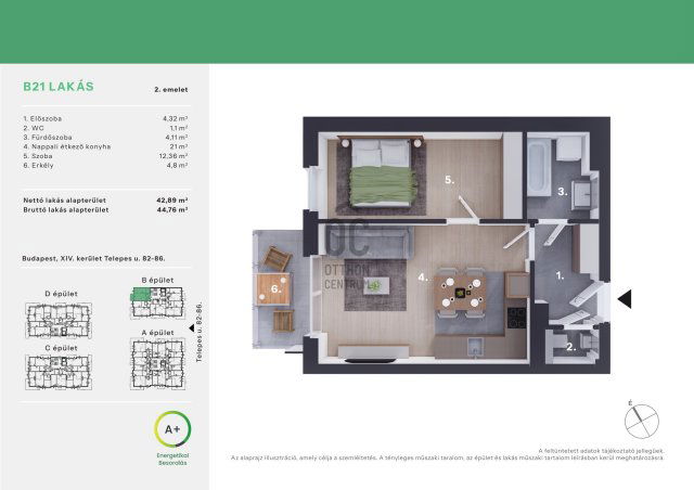 Eladó téglalakás, Budapesten, XIV. kerületben 82.9 M Ft