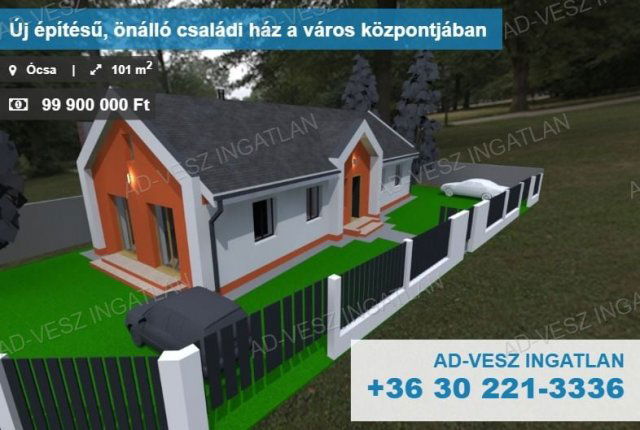Eladó családi ház, Ócsán 99.9 M Ft, 1+4 szobás