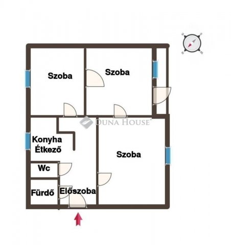 Eladó panellakás, Pécsett 63.5 M Ft, 3 szobás