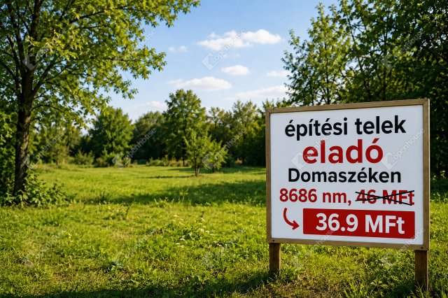 Eladó telek, Domaszéken 36.99 M Ft / költözzbe.hu