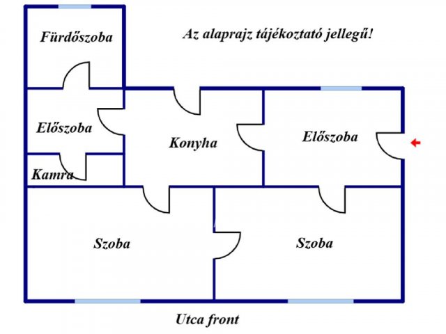Eladó téglalakás, Bácsalmáson 8 M Ft, 2 szobás
