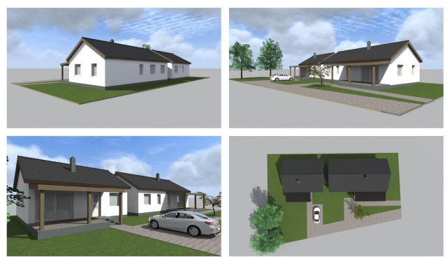 Eladó ikerház, Ászáron 78.9 M Ft, 4 szobás